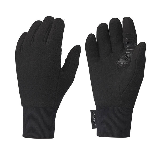 Junior Fleece Hiking Gloves - SH500 Black