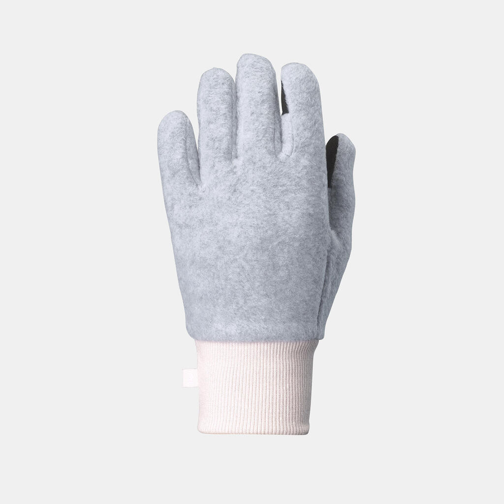 GUANTES POLAR SENDERISMO NIÑOS SH500 GRIS