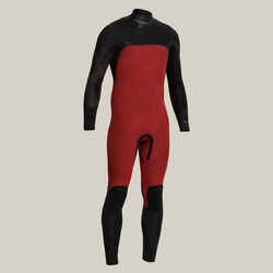 Men's Surfing Wetsuit 900 4/3 mm Neoprene - Bordeaux