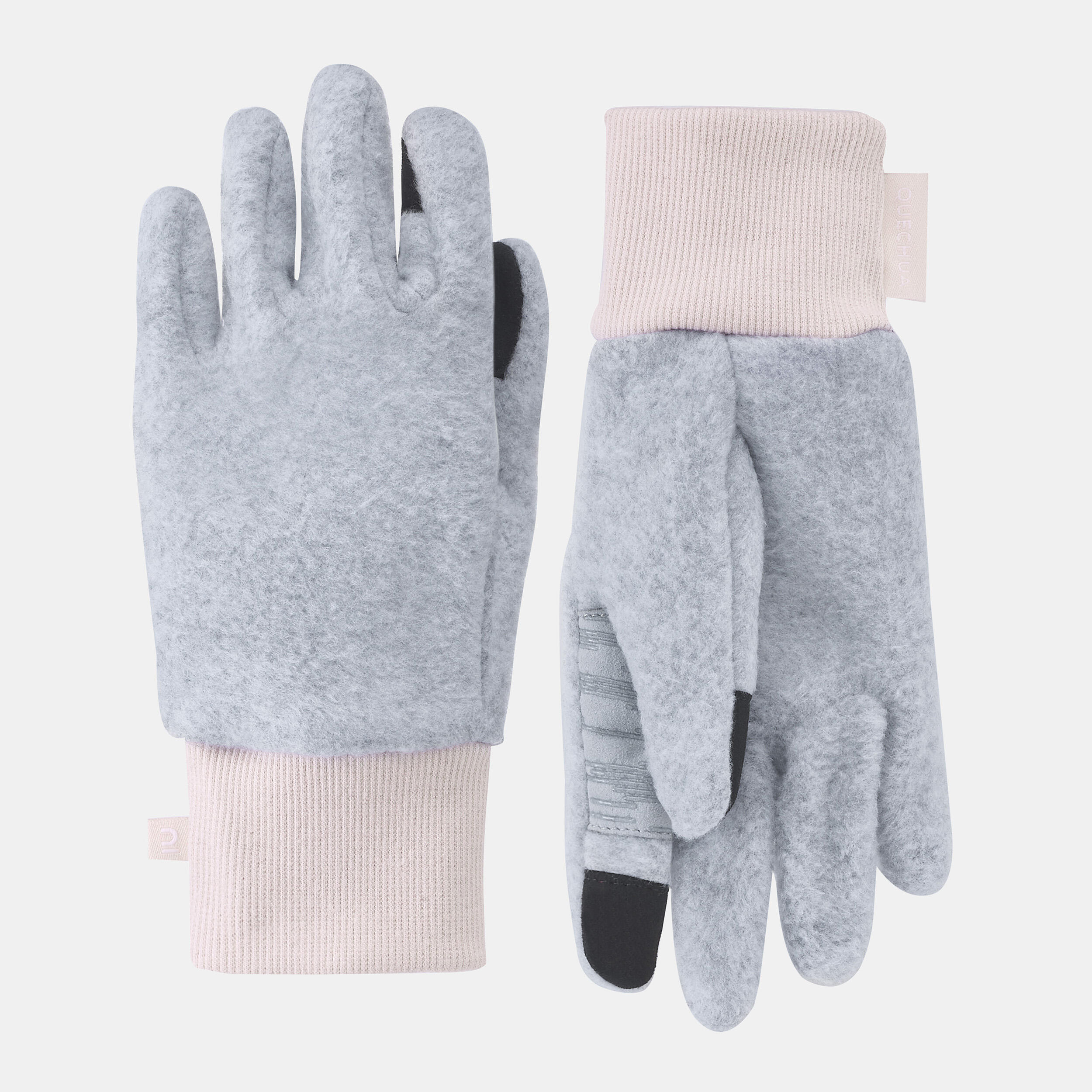 Handschuhe Kinder 6–14 Jahre Fleece - Hike500 grau 5/6