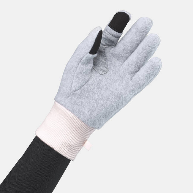 Junior Fleece Hiking Gloves - SH500 Black