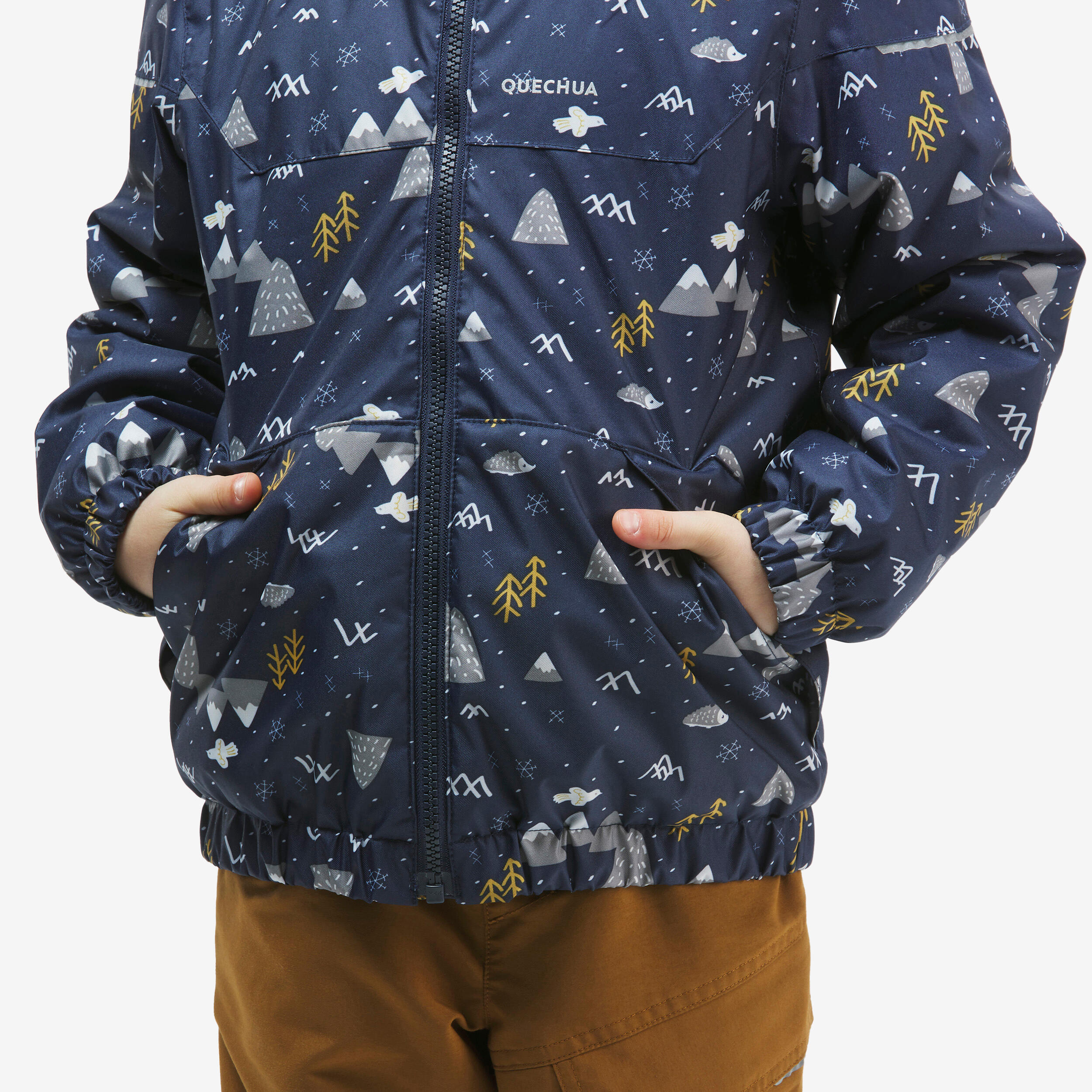 Kids’ waterproof winter jacket, 2-5 years, 100 - Blue