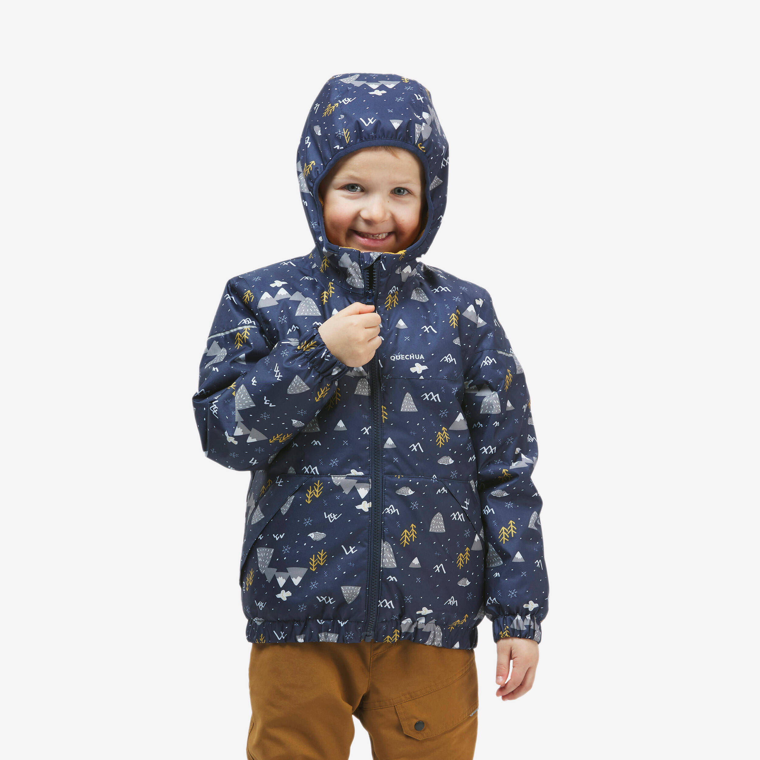 Kids’ waterproof winter jacket 100, 2-5 years - Blue -  1
