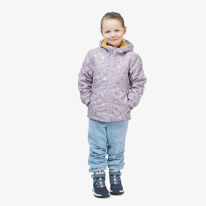 Winterjacke Kinder Gr. 92–116 wasserdicht Winterwandern - SH100 violett