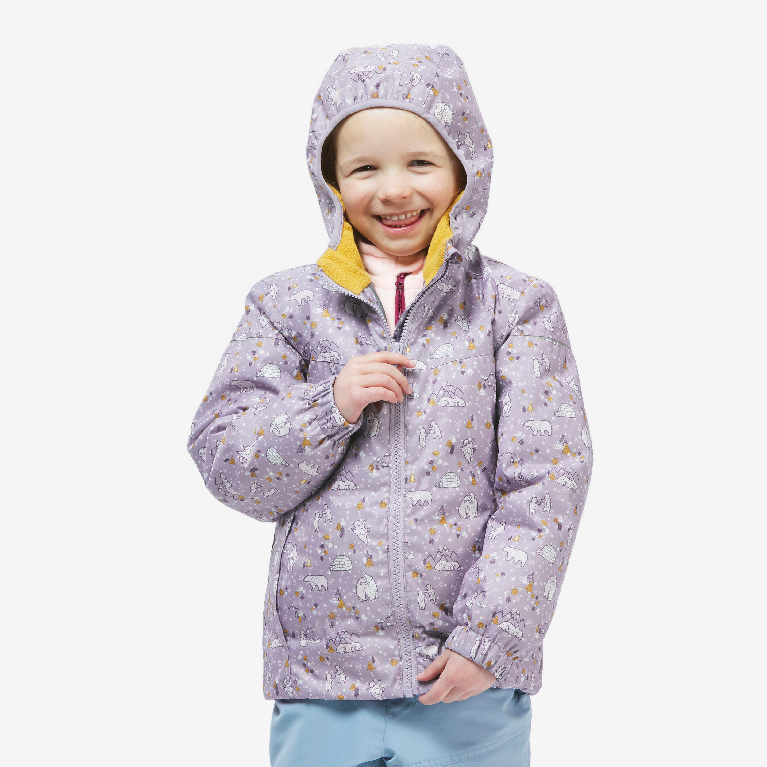 KIDS’ WATERPROOF WINTER HIKING JACKET -SH100 - AGE 2-6  7/10