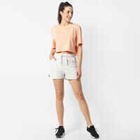 Women's Fitness Shorts 520 - Off-White