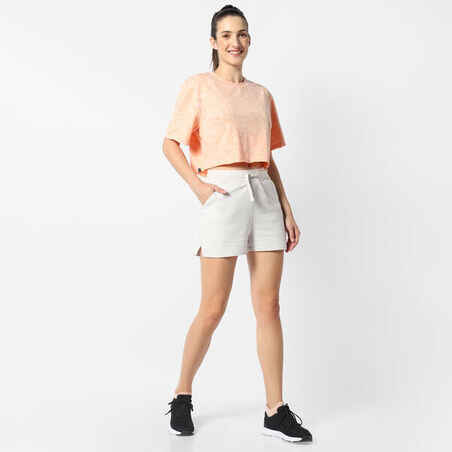Women's Fitness Shorts 520 - Off-White