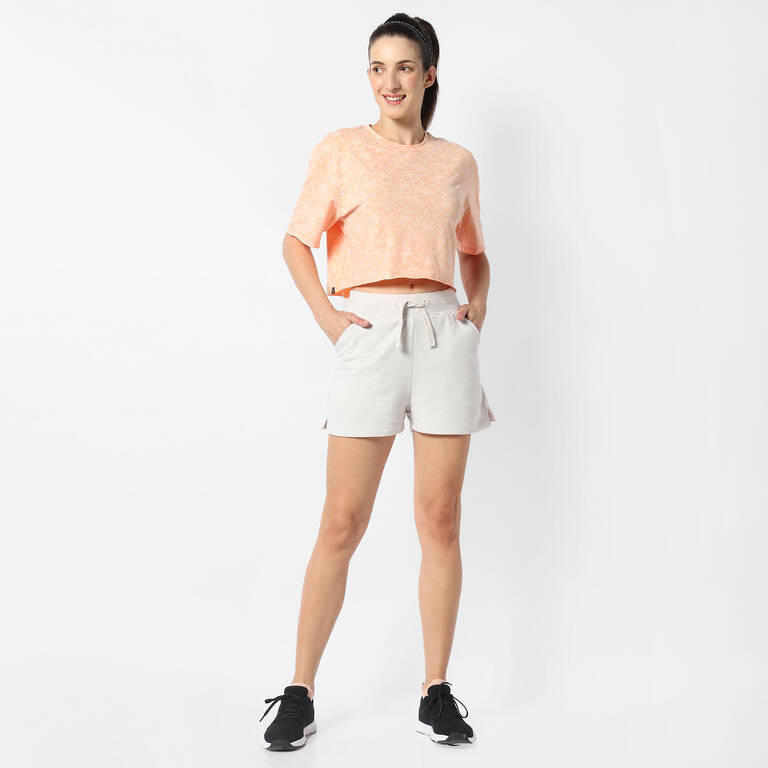 Women's Fitness Shorts 520 - Off-White