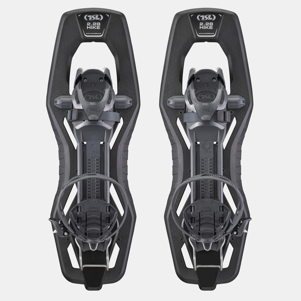 Large Deck Snowshoes PACK - TSL 2.28 HIKE Black - and HIKE alu 3 poles