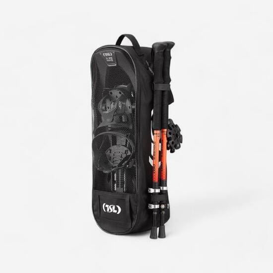 PACK Raquettes à neige grands tamis - TSL 2.28 HIKE noir - et bâtons HIKE alu 3