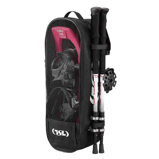 Hiking snowshoes pack with small deck - TSL 2.08 HIKE - Pink - Aluminium poles 3