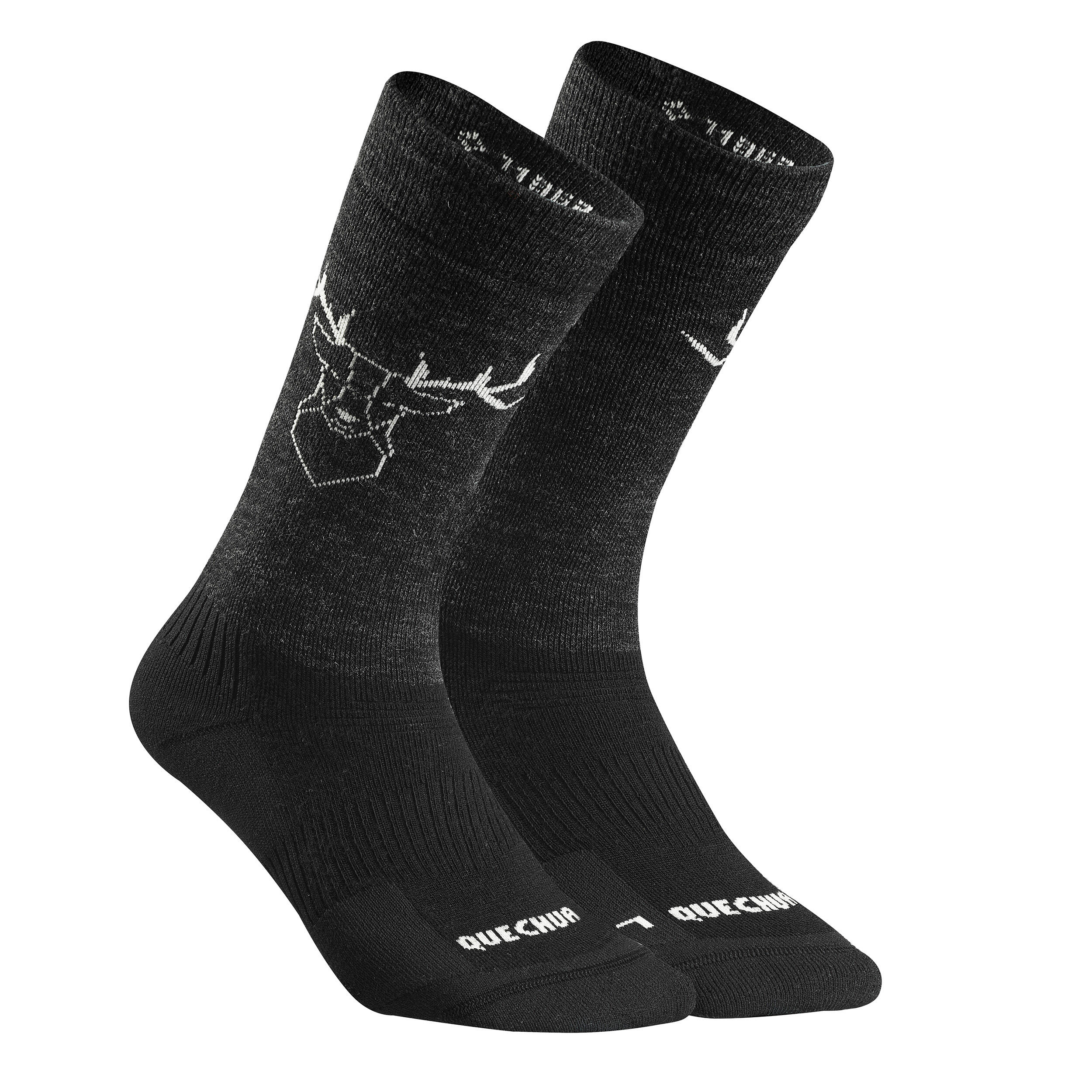 Warm  Hiking Socks - SH500 ULTRA-WARM MID - 2 Pairs 2/6