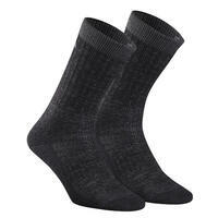 Chaussettes chaudes de randonnée - SH100 ULTRA-WARM MID - x2 paires