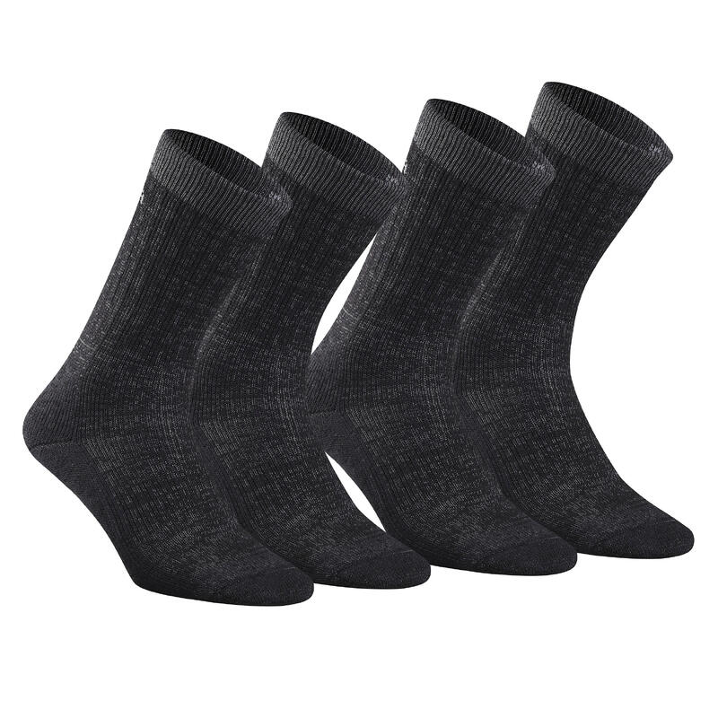 Paquete de 5 calcetines térmicos de lana para hombre, calcetines cálidos de  merino para invierno, calcetines gruesos de senderismo para camping