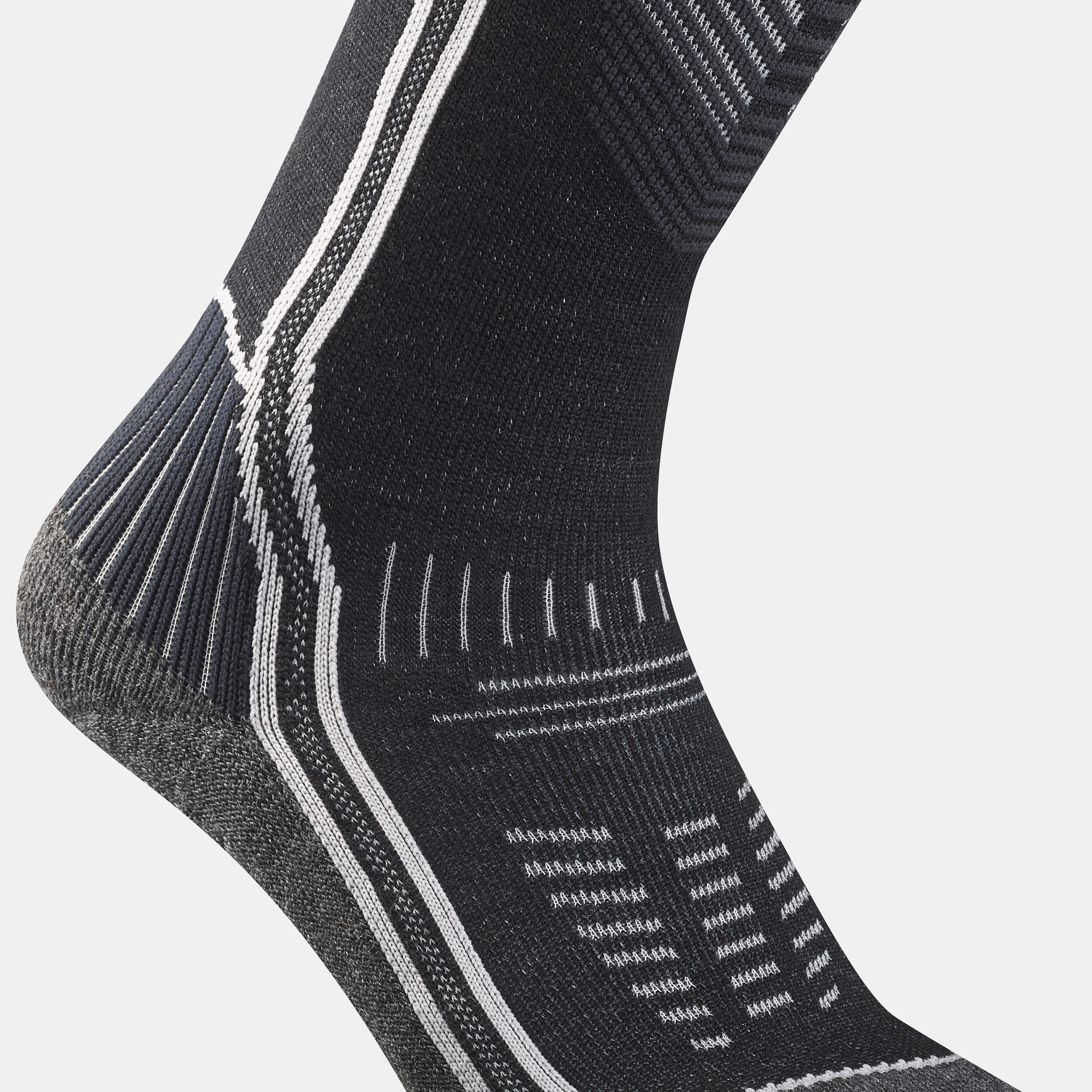 2 paires de chaussettes de randonnée – SH 900 Mid noir - QUECHUA