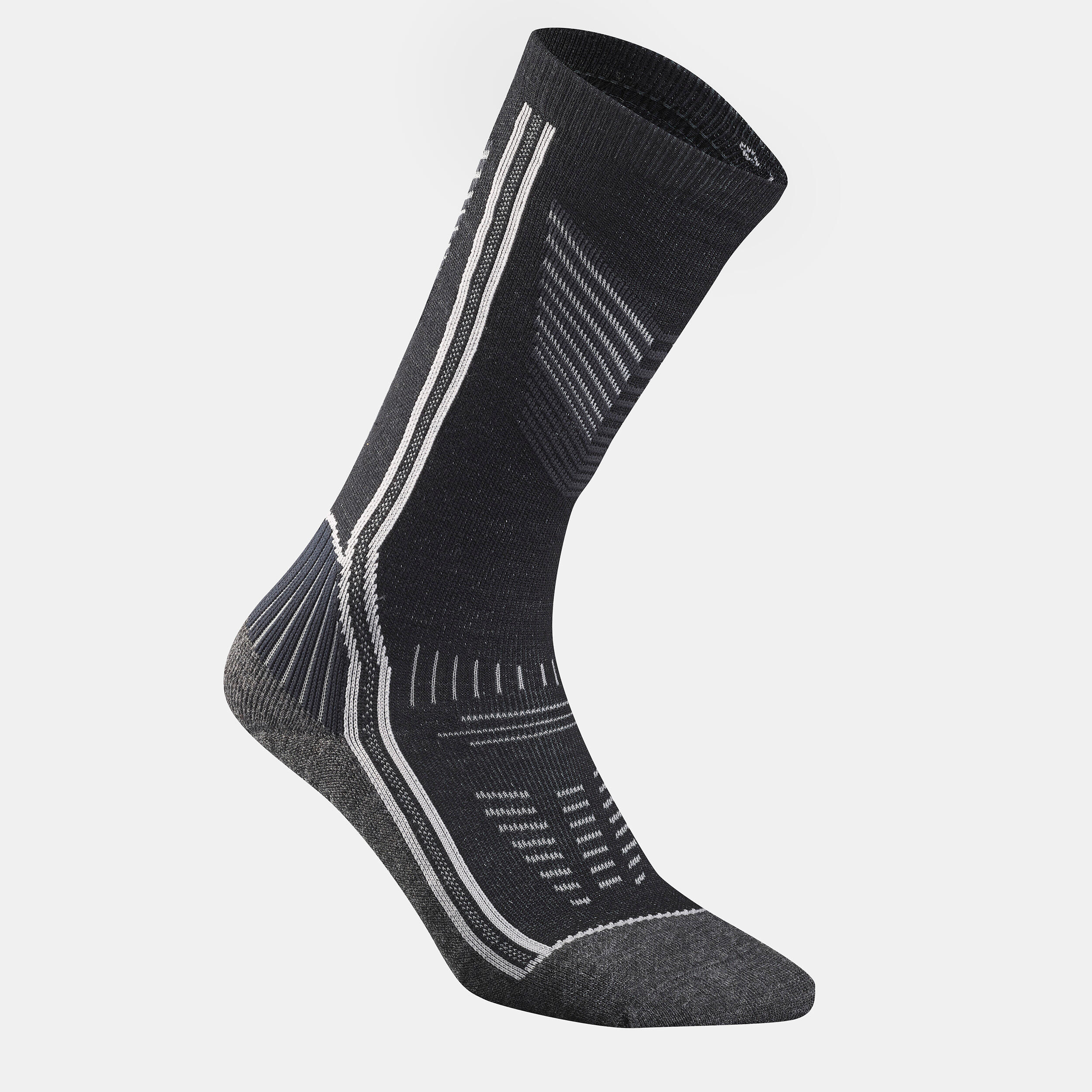 2 paires de chaussettes de randonnée – SH 900 Mid noir - QUECHUA