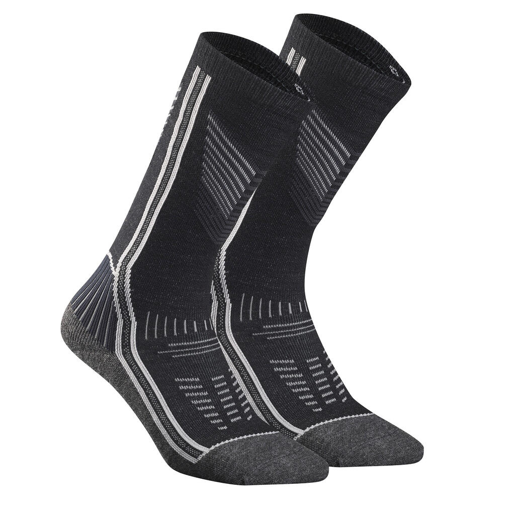 Hrejivé ponožky na turistiku SH900 Mountain vysoké 2 páry