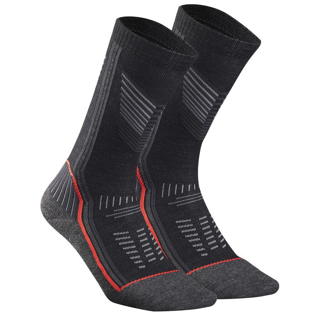 Hrejivé ponožky na turistiku SH900 Mountain vysoké 2 páry