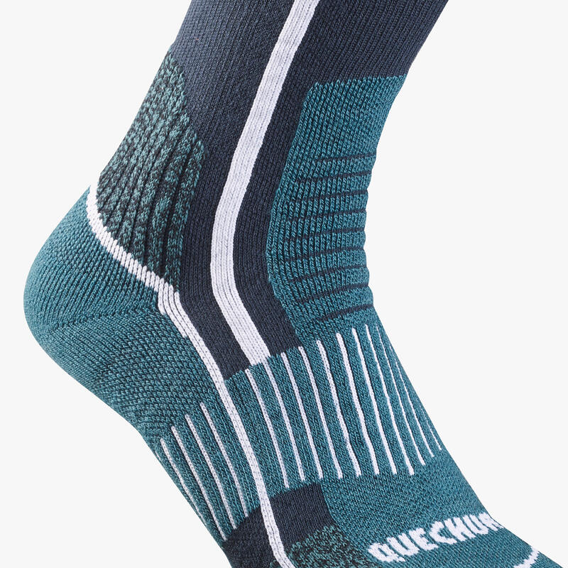 Wandersocken Damen/Herren warm halbhoch 2er-Pack - SH500 Mountain 