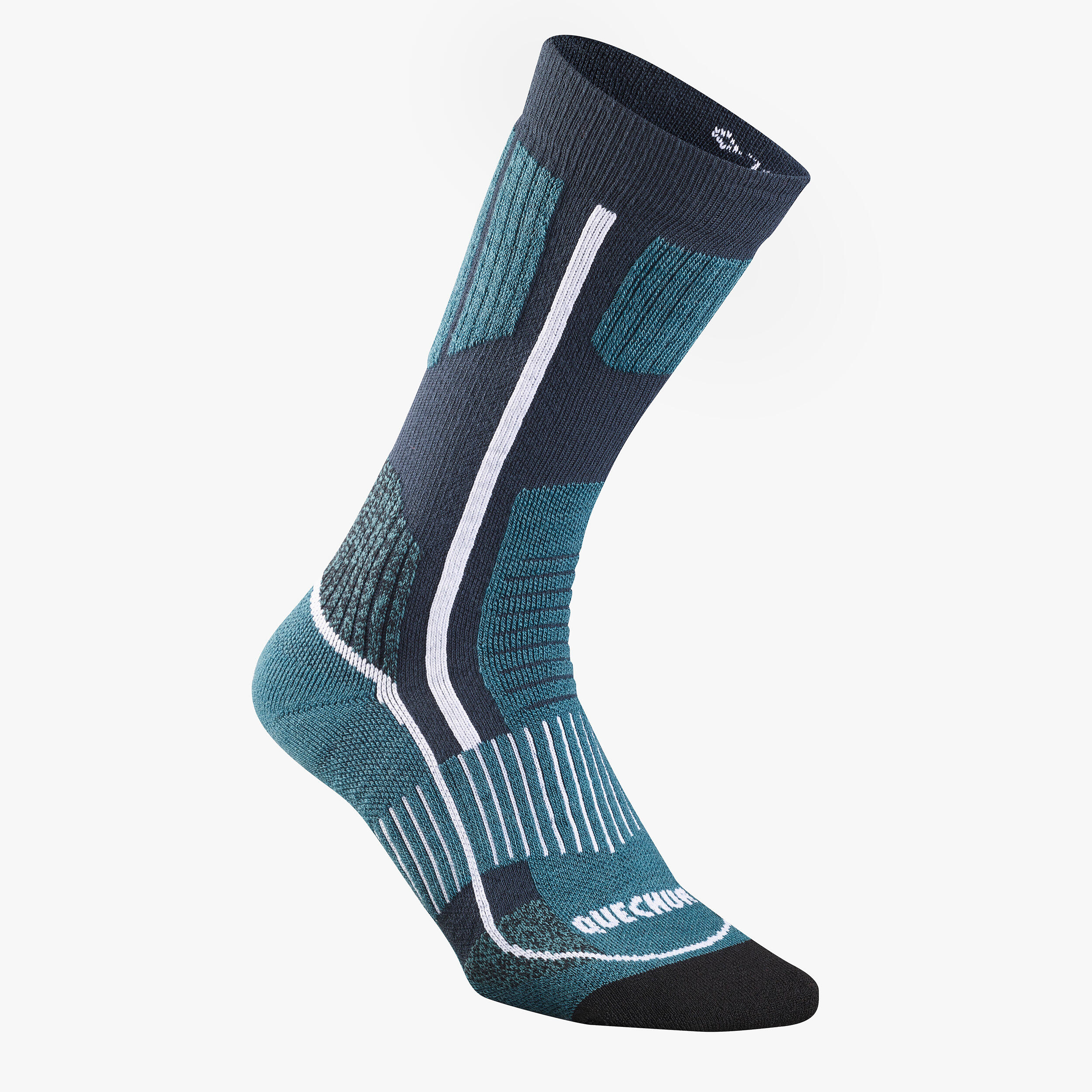 Mid-Height Hiking Socks - SH 500 Blue - Dark blue, Deep teal - Quechua - Decathlon