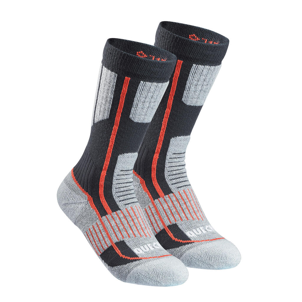 Kids’ hiking socks - SH500 MOUNTAIN MID - x2 Pairs