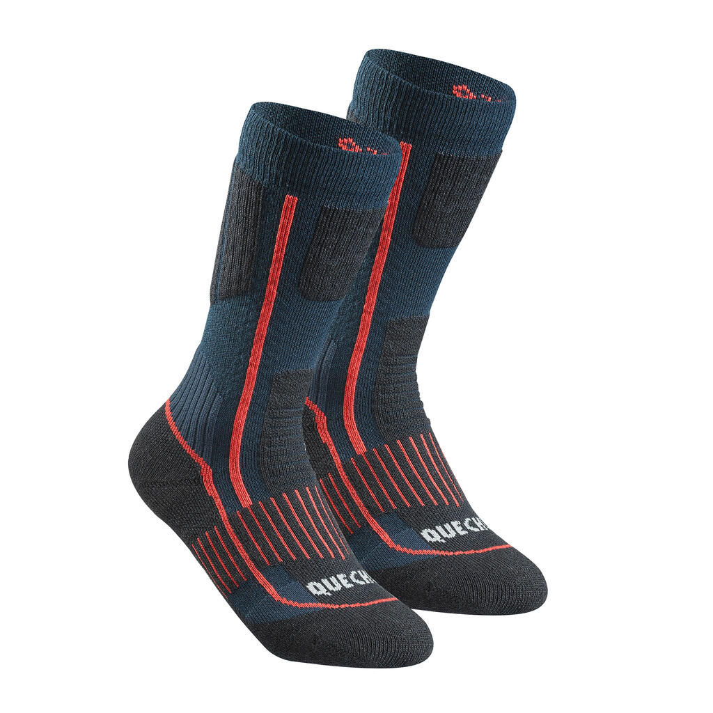 Kids’ hiking socks - SH500 MOUNTAIN MID - x2 Pairs