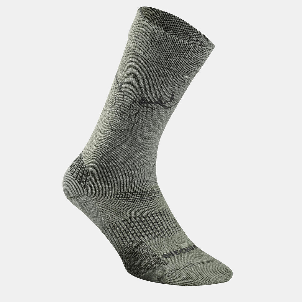 Wandersocken Damen/Herren warm halbhoch 2er-Pack - SH500 