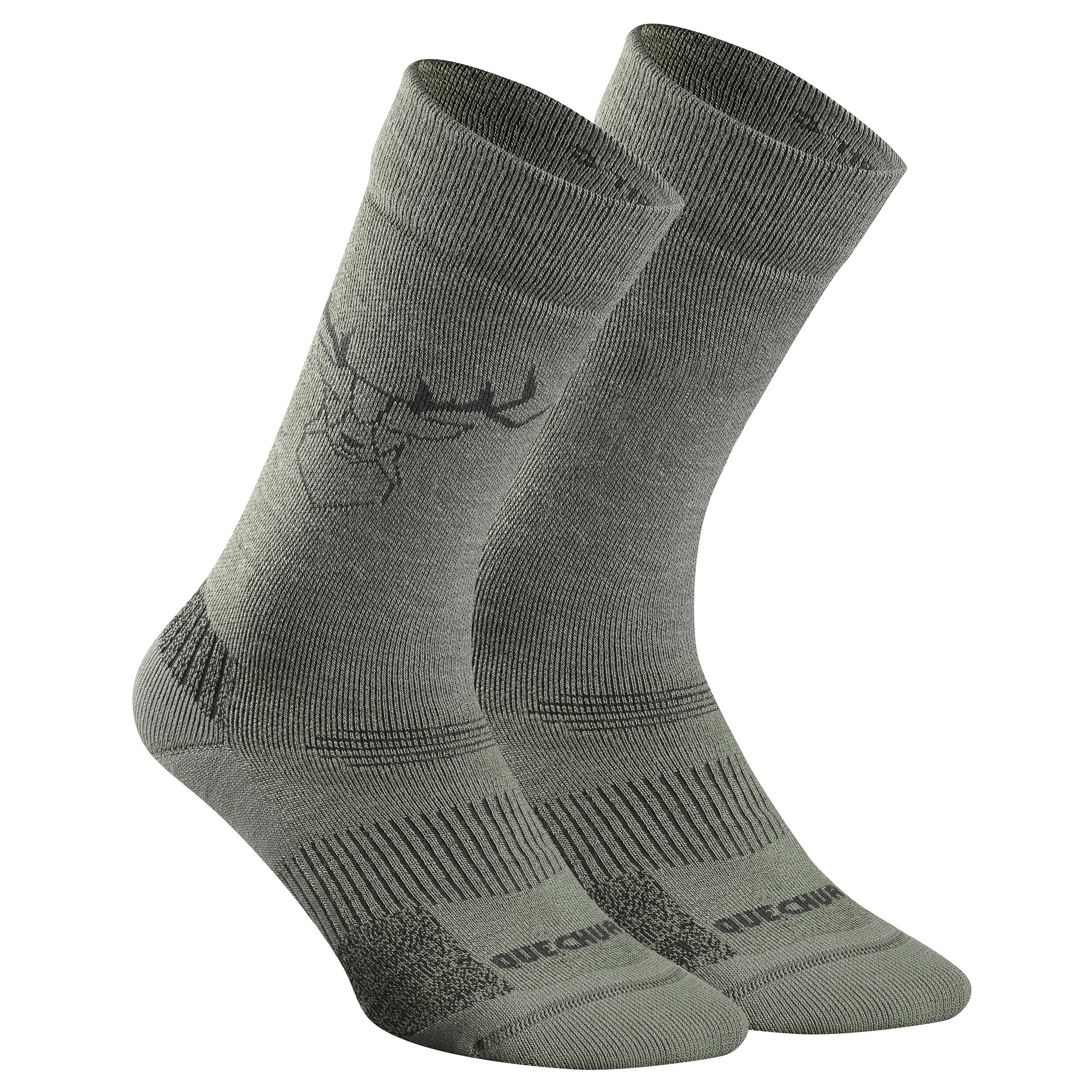 Warm  Hiking Socks - SH500 ULTRA-WARM MID - 2 Pairs 3/7