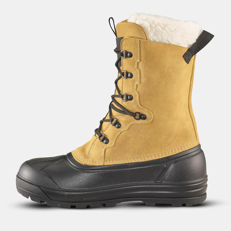 Bottes de neige cuir chaudes imperméables de randonnée - SH900 lacet - homme