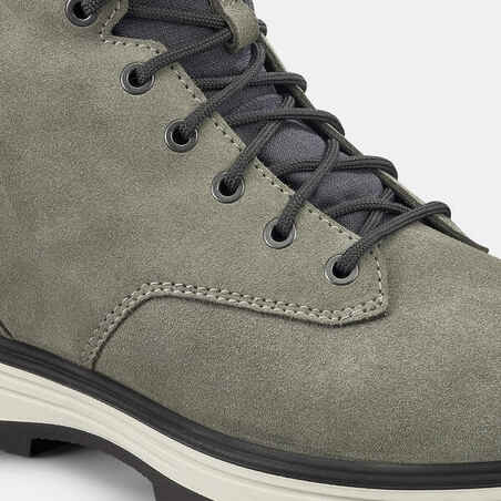 Men’s Warm and Waterproof Leather Hiking Boots - SH500 high