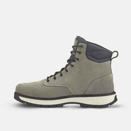 Men’s Warm and Waterproof Leather Hiking Boots - SH500 high