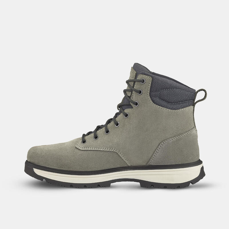 Botas de piel cálidas e impermeables de senderismo - SH500 high - Hombre 