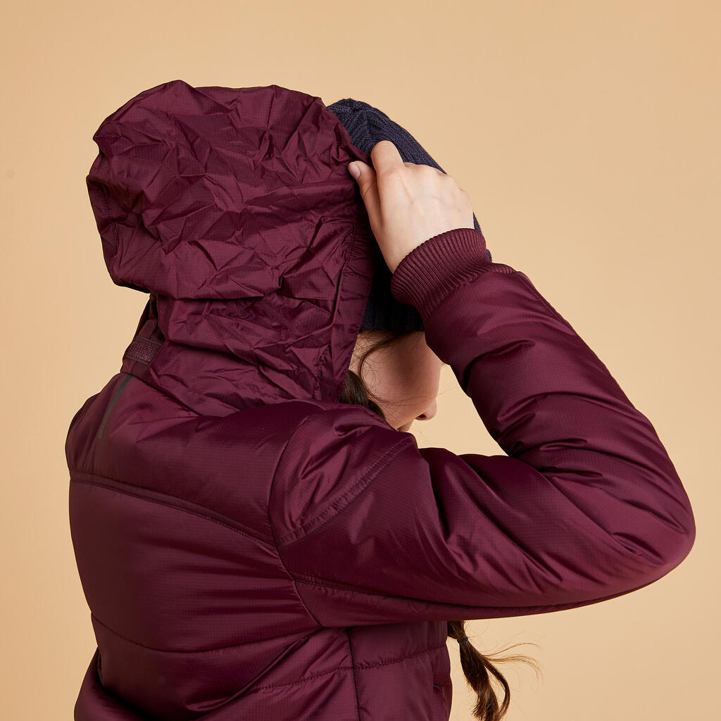 Jakna za jahanje WARM 500 dečja - bordo