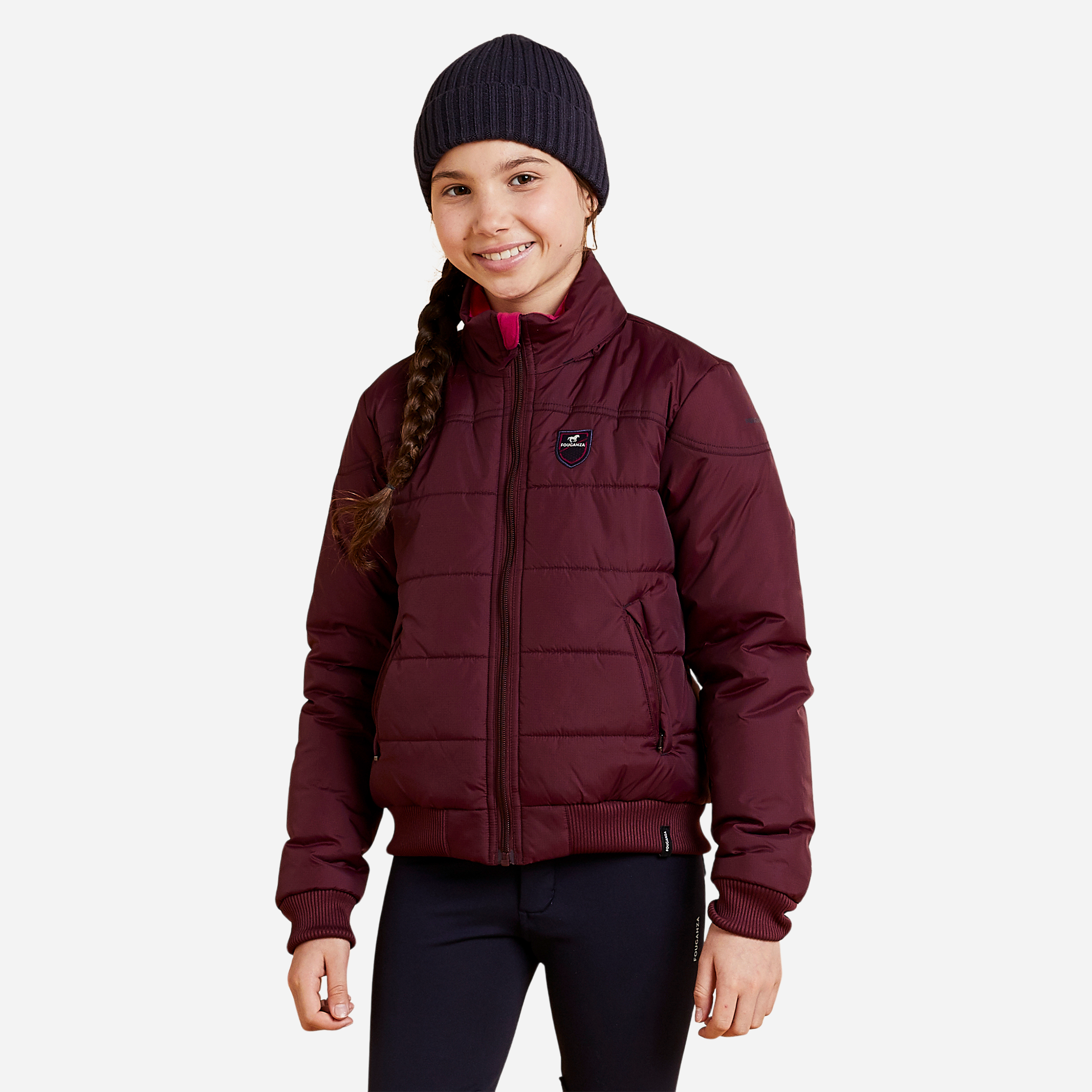 Veste D'Équitation Borso D'Este Laine Marine – UK 16 Col Velours Bordeaux Vintage Italie