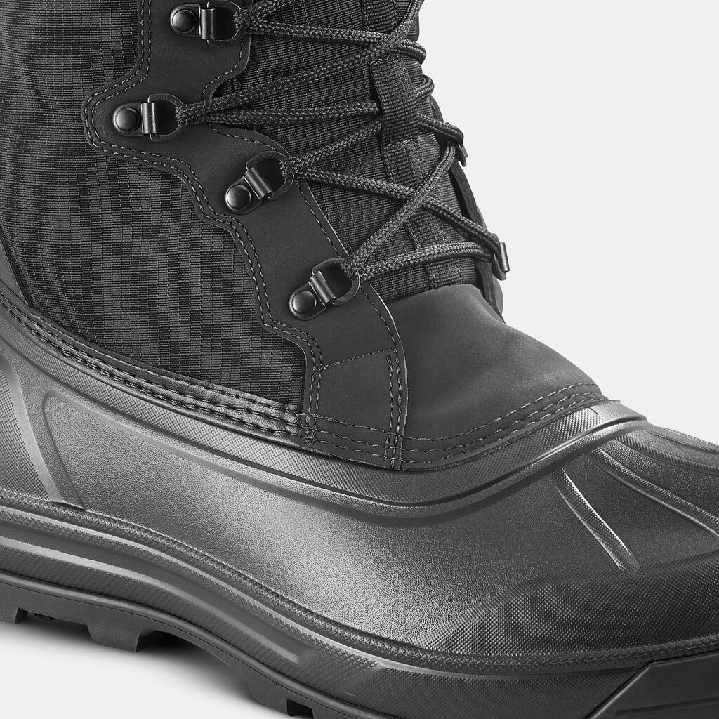 Čizme za planinarenje po snijegu SH900 na vezice tople vodootporne muške crne
