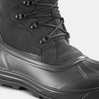 Čizme za planinarenje SH900 s pertlama tople i vodootporne muške - crne 