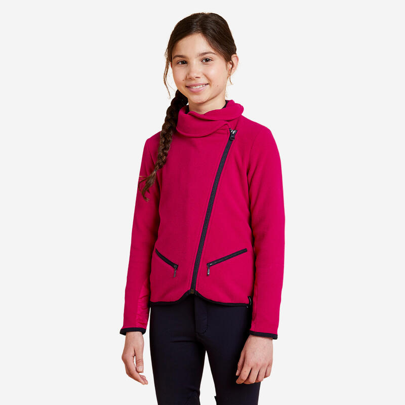 Polaire équitation Enfant - 100 rose cardinal