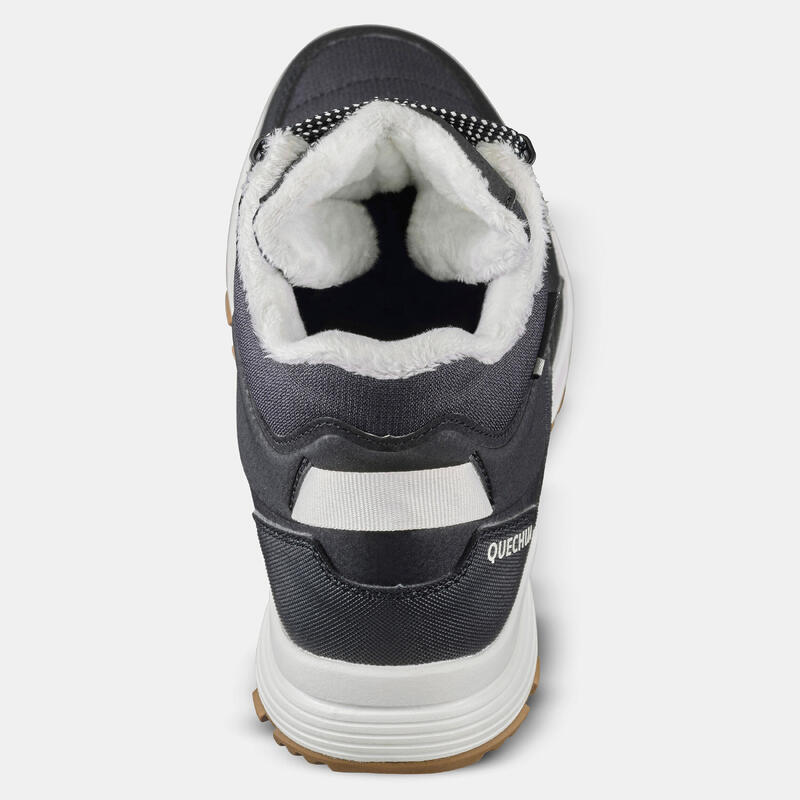 Chaussures de randonnée chaudes et imperméables femme, NH500 Mid noir
