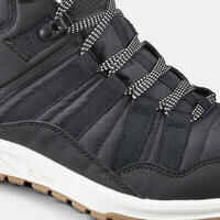 Women’s warm waterproof snow hiking boots NH500 Mid - Black