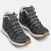 Women’s warm waterproof snow hiking boots NH500 Mid - Black