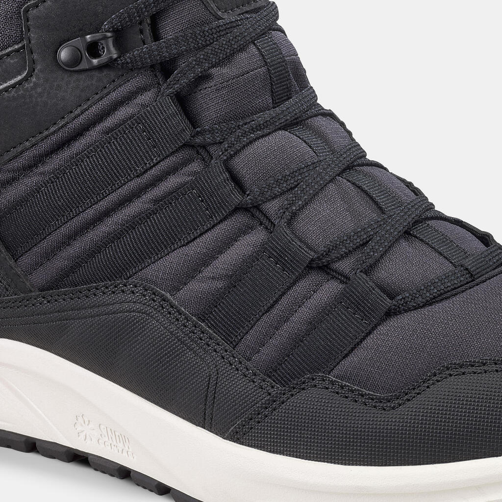Chaussures de randonnée chaudes et imperméables homme, NH500 Mid noir