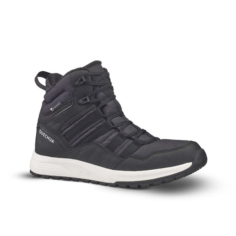 Botas de caminhada na neve quentes e impermeáveis homem, NH500 Mid preto