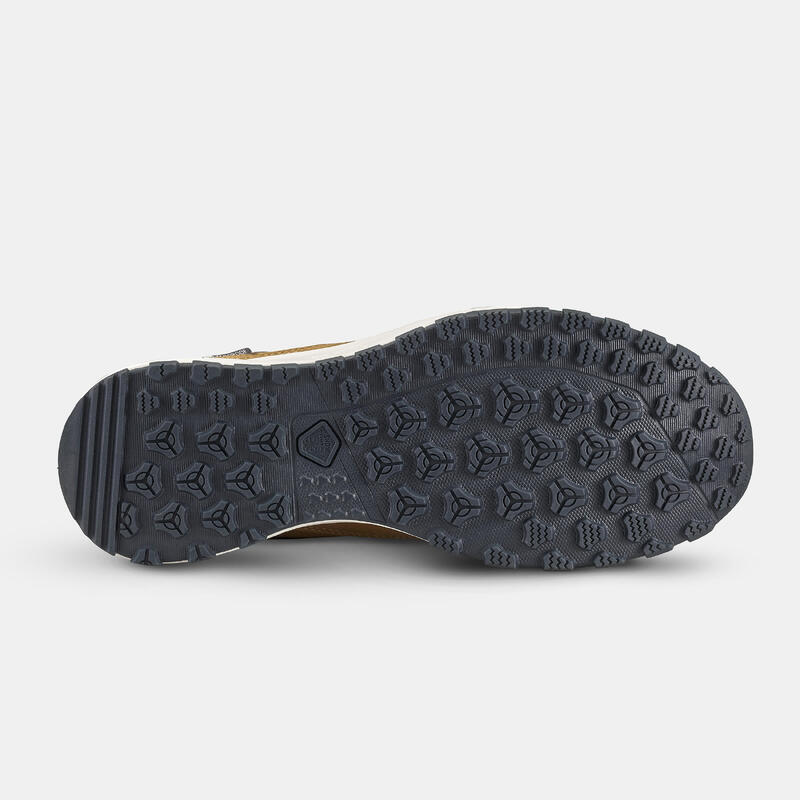 Pánské turistické polovysoké nepromokavé kožené boty SH 500 