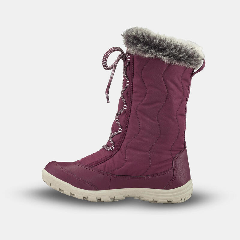 BOTTES DE NEIGE CHAUDES IMPERMÉABLES DE RANDONNEE - SH500 ZIP - FILLE 30-38