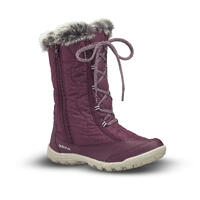 BOTTES DE NEIGE CHAUDES IMPERMÉABLES DE Randonnée-SH500 X-WARM ZIP- ENFANT 30-38