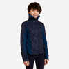 Kids' Horse Riding Bi-Material Warm Fleece 500 - Navy