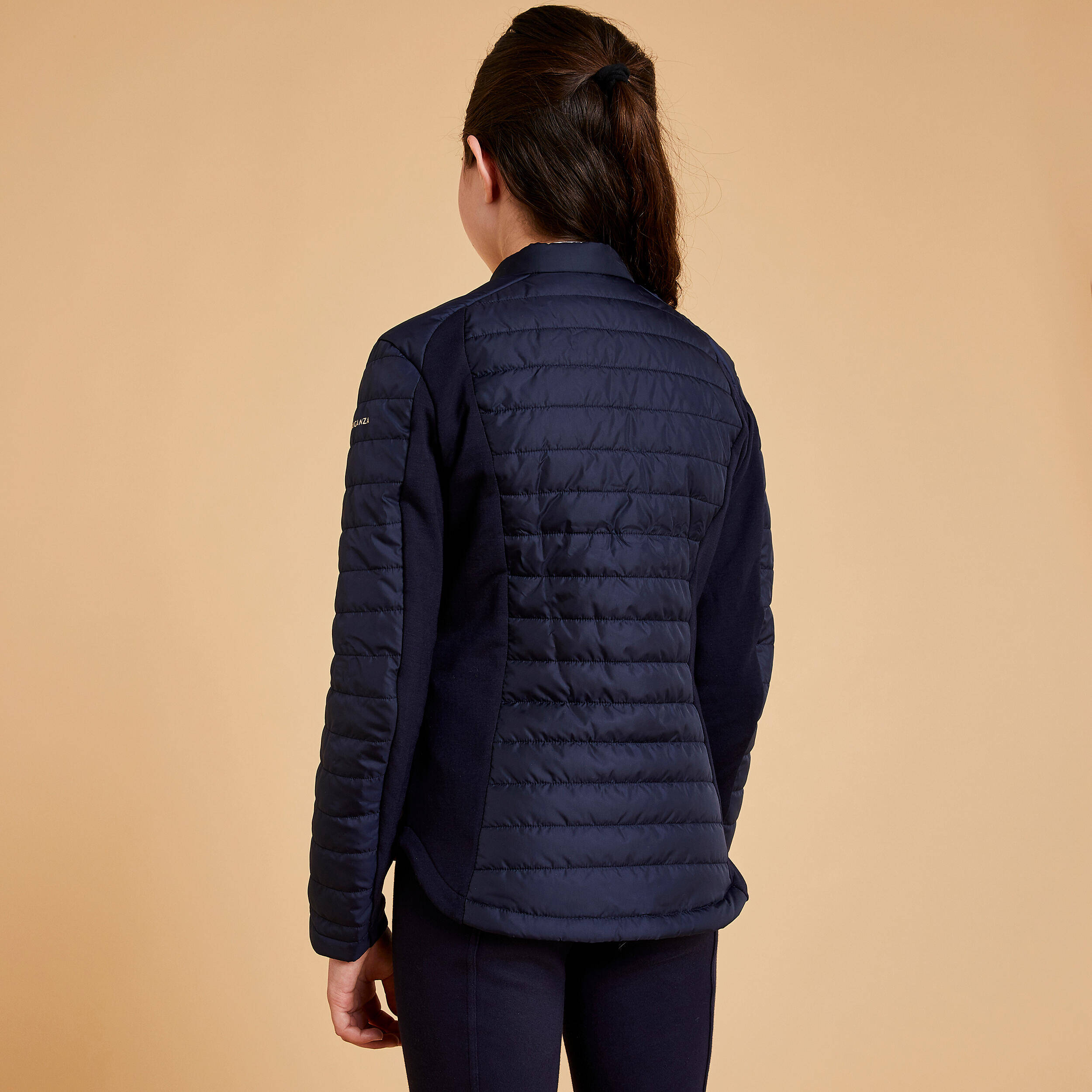 Kids' Horse Riding Jacket 500 - Navy/Rose Gold Zip -  5