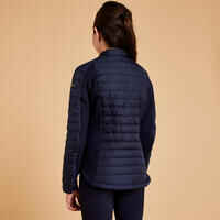 Kids' Horse Riding Jacket 500 - Navy/Rose Gold Zip