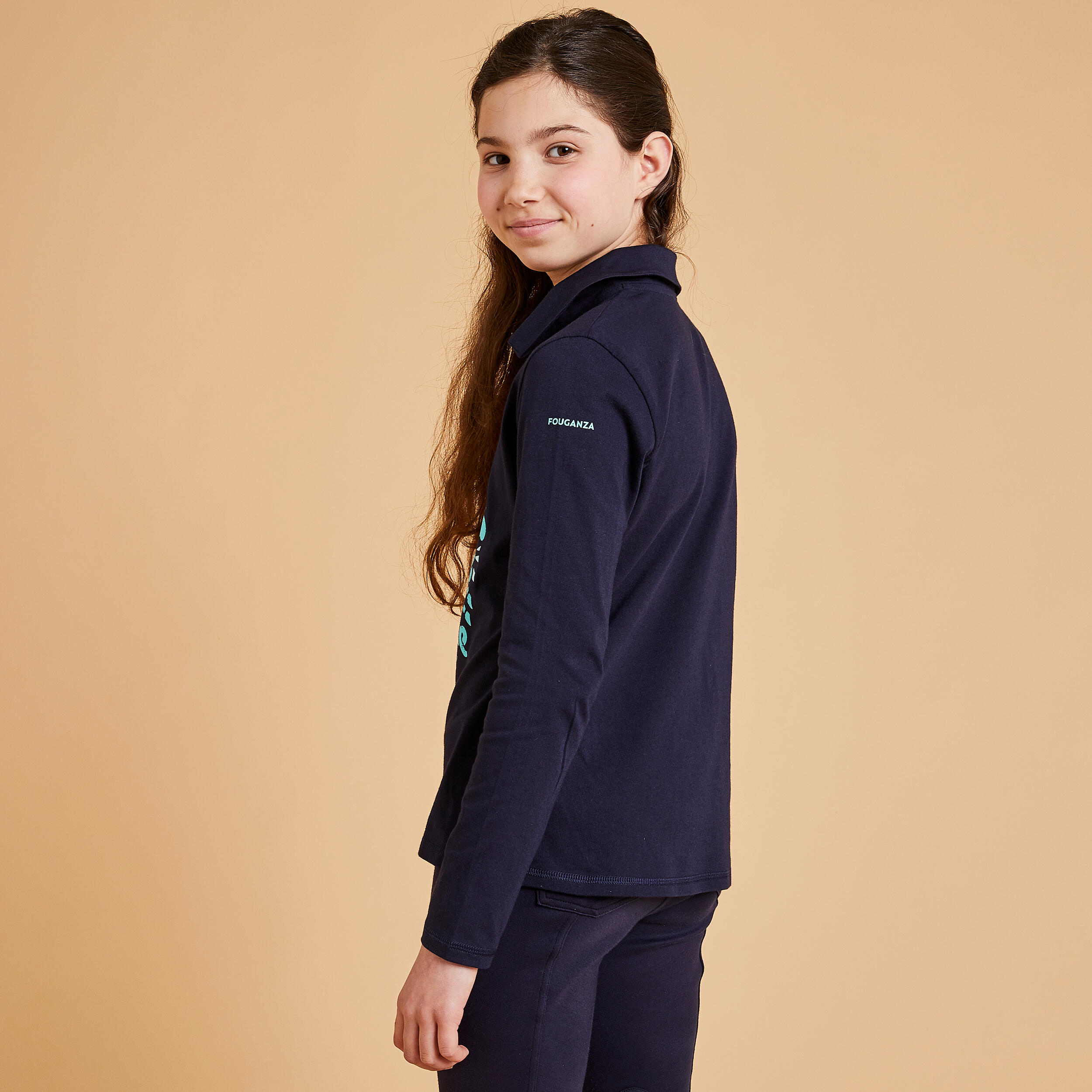 Polo Equitaci n Fouganza 140 Ni osManga Larga Decathlon
