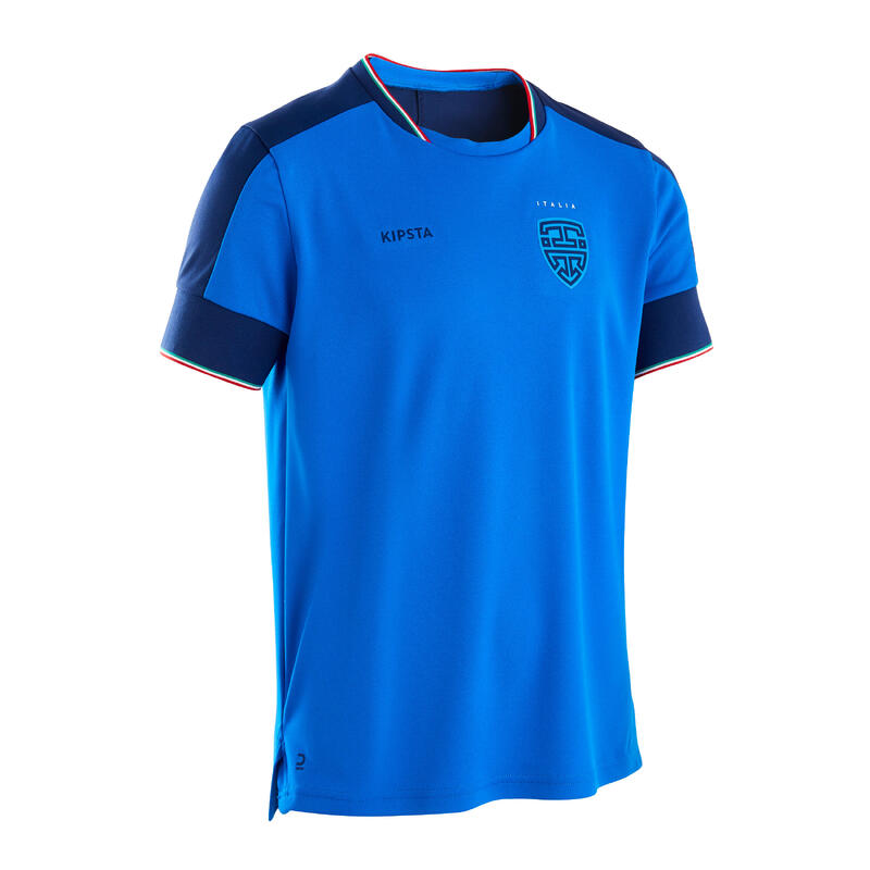Tricou Fotbal FF500 Replică Italia 2024 Albastru Copii 